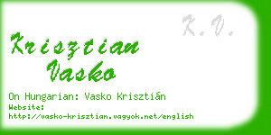 krisztian vasko business card